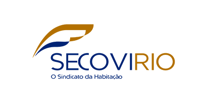 Logotipo com o texto Secovi Rio O sindicato da Habitação