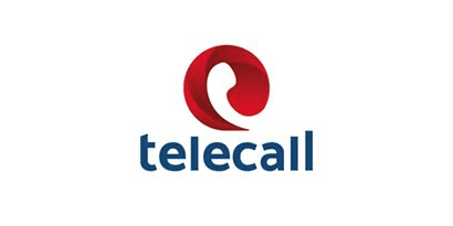 Logotipo com o texto Telecall