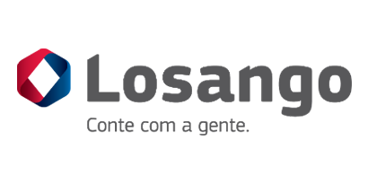 Logotipo com o texto Losango Conte com a gente.
