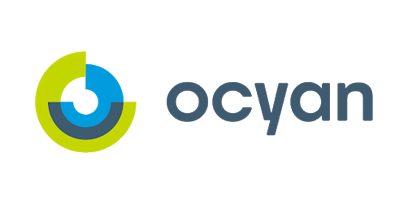 Logotipo com o texto ocyan