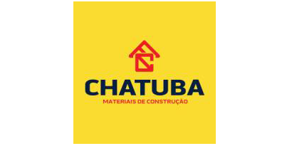 Logotipo com o desenho de uma casa e sob ela os textos Chatuba Materiais de Construção